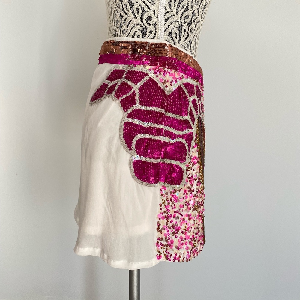 Multicolored Sequence Mini Skirt - image 6